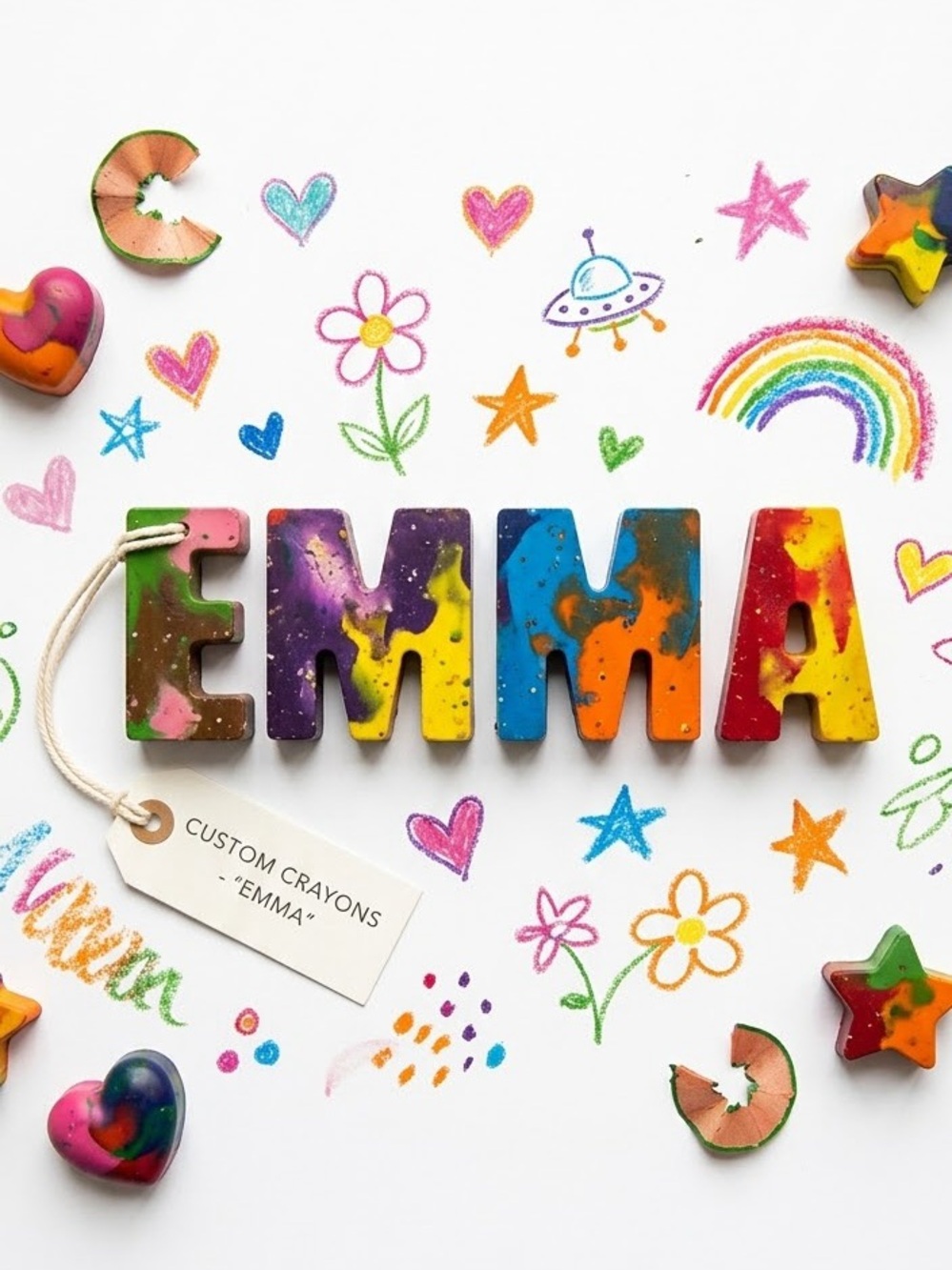 Custom name crayons